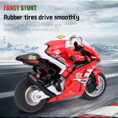Mini RC Motorcycle 2.4G Full Proportional Remote Control Electric Drift Bike