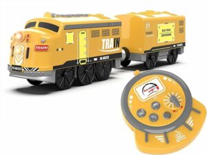 Motorized Train for Kids Remote Control Locomotive Train Toy for Wooden Tracks
