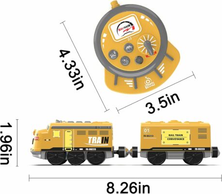 Motorized Train for Kids Remote Control Locomotive Train Toy for Wooden Tracks