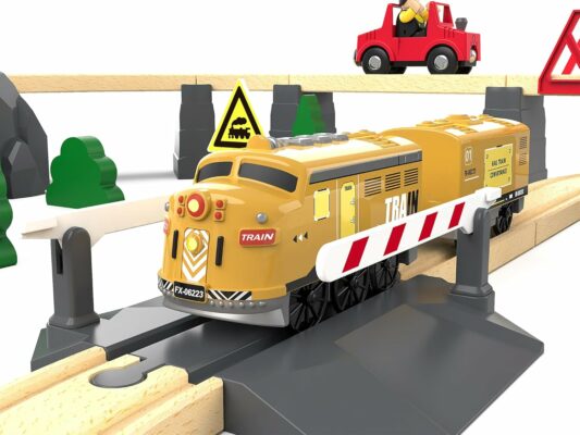 Motorized Train for Kids Remote Control Locomotive Train Toy for Wooden Tracks