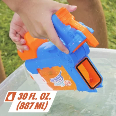 Nerf Super Soaker Flip Fill Water Blaster Fast Fill 30 Fluid Ounce Tank Water Toys