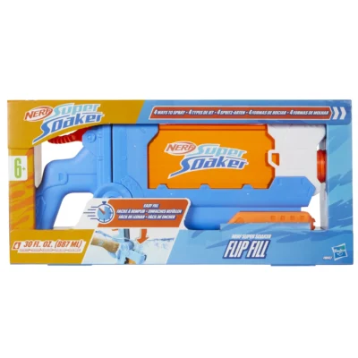 Nerf Super Soaker Flip Fill Water Blaster Fast Fill 30 Fluid Ounce Tank Water Toys