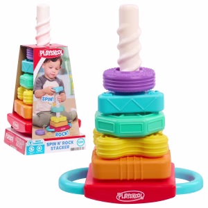 Playskool Spin 'N Rock Stacker Baby Learning Toy