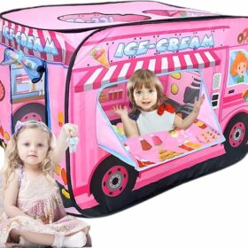 Pop Up Tent for Kids Ice Cream Truck Play Tent