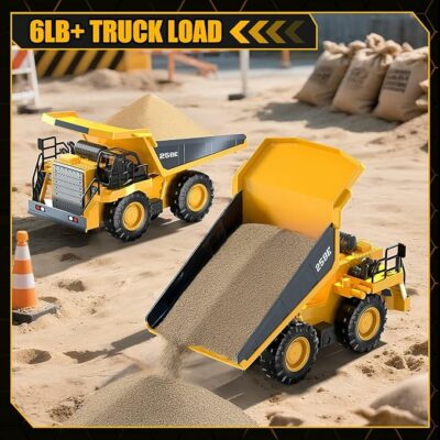 RC Dump Truck Toy for Boys Remote Control Play Truck Construction Vehicles