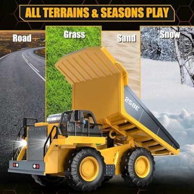 RC Dump Truck Toy for Boys Remote Control Play Truck Construction Vehicles