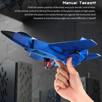 Rc Airplane Fighter Ready to Fly with Remote Control and 2 Batteries