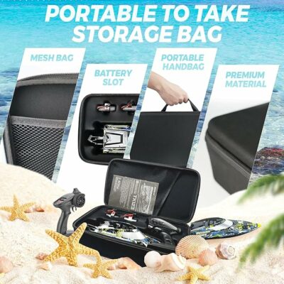 Remote Control Boats Fast Speed RC Boat with A Portable Suitcase for Lakes