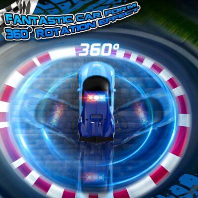 Remote Control Car One-Click Becoming Robot Transforming Toy with LED Lights