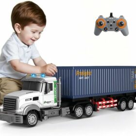 Remote Control Semi Truck with Trailer 1:24 Scale RC Container Truck