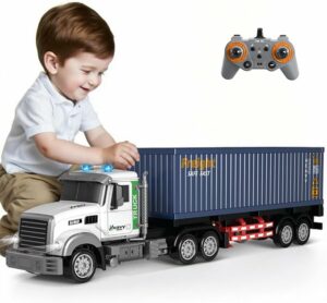 Remote Control Semi Truck with Trailer 1:24 Scale RC Container Truck