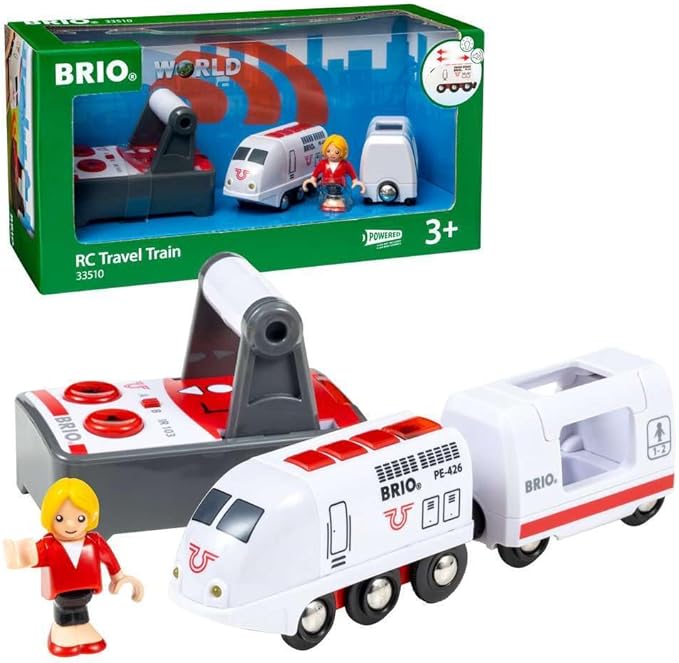 Remote Control Travel Train Kids Toy with Light and Sound Features