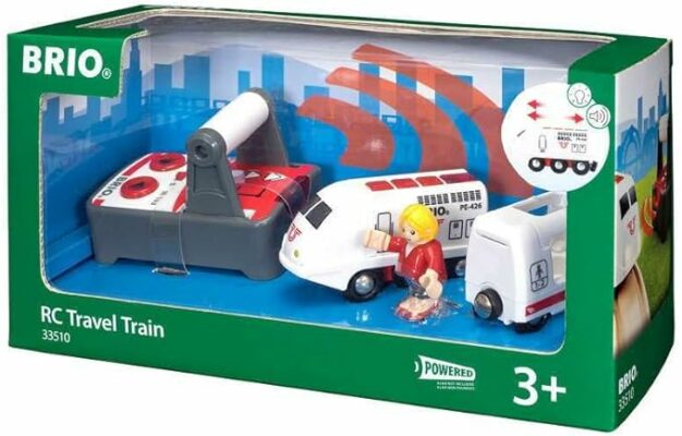 Remote Control Travel Train Kids Toy with Light and Sound Features