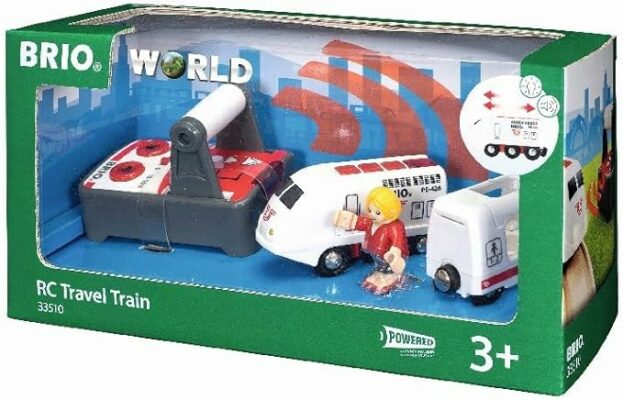 Remote Control Travel Train Kids Toy with Light and Sound Features