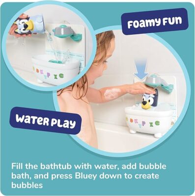 TOMY Toomies Shower & Scrub Bluey Create Your Own Bubbles Bath Toys