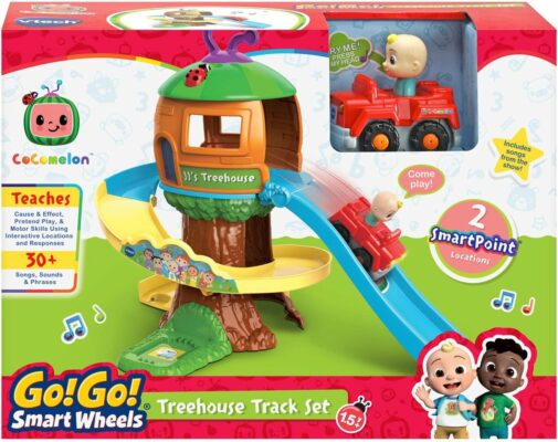 VTech CoCoMelon Go! Go! Smart Wheels Treehouse Track Set