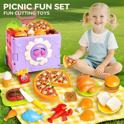 45PCS 3 in 1 Toddler Shopping Cart Toys for Kids