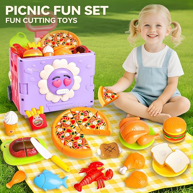 45PCS 3 in 1 Toddler Shopping Cart Toys for Kids 45PCS 3 in 1 Toddler Shopping Cart Toys for Kids