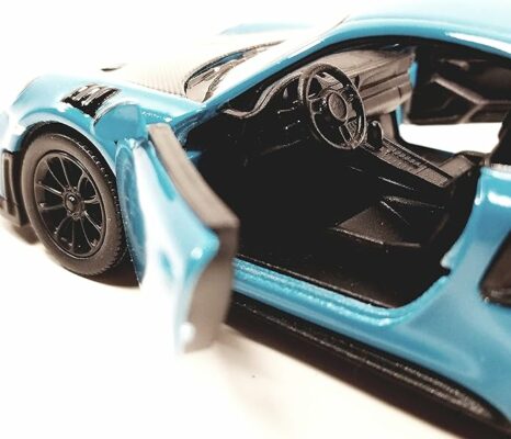2010 Porsche 911 GT2 RS Aqua Blue Diecast Metal Model Toy