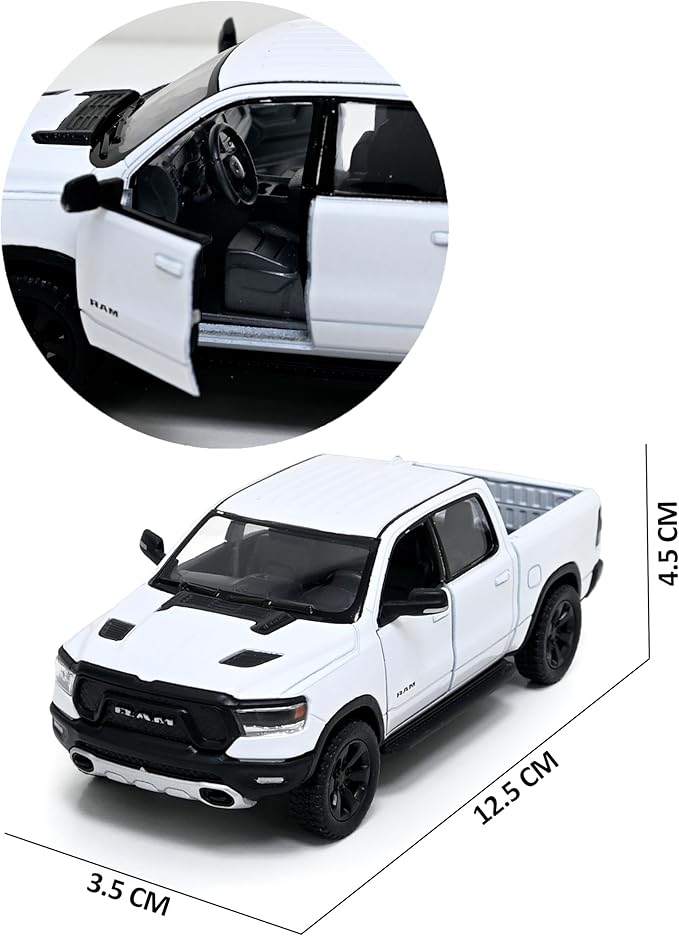 2019 Dodge Ram Pickup Die Cast Metal Model Toy Truck White 2019 Dodge Ram Pickup Die Cast Metal Model Toy Truck White