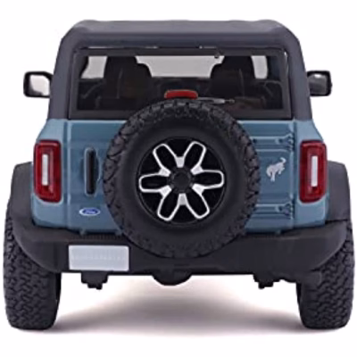 2021 Ford Bronco Badlands Gray Metallic with Black Diecast Model Car