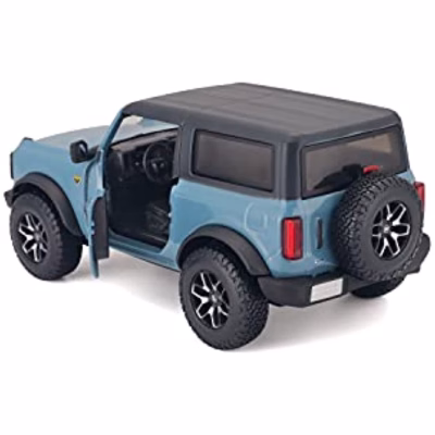 2021 Ford Bronco Badlands Gray Metallic with Black Diecast Model Car