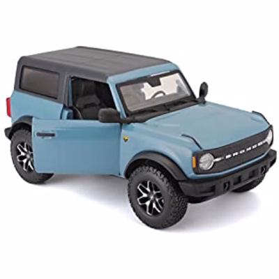 2021 Ford Bronco Badlands Gray Metallic with Black Diecast Model Car