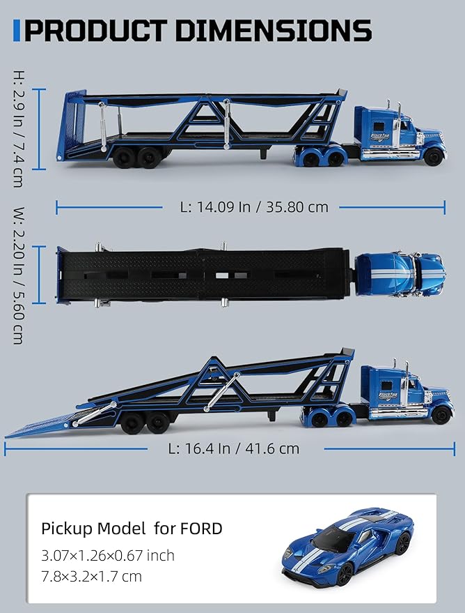 Semi Truck Trailer with Car Model Kit Semi Truck Trailer with Car Model Kit