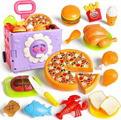 45PCS 3 in 1 Toddler Shopping Cart Toys for Kids