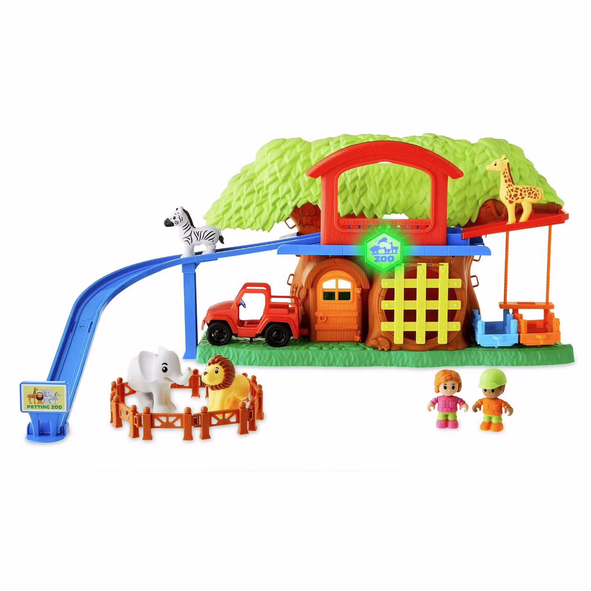 Animal Zoo Play Set with Lights and Sounds 22 Pieces