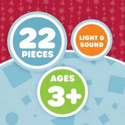 Animal Zoo Play Set with Lights and Sounds 22 Pieces