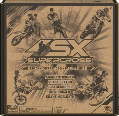 Authentic 5 Pack of 1:24 Scale Die-Cast Motorcycles with Rider Figure