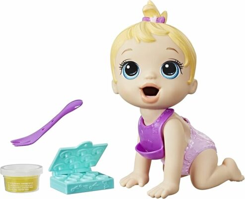 Baby Alive Lil Snacks Doll Eats and Poops Blonde Haired Snack-Theme