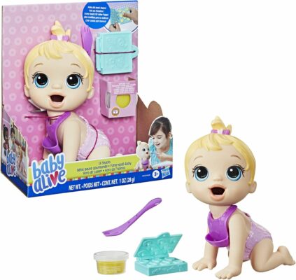 Baby Alive Lil Snacks Doll Eats and Poops Blonde Haired Snack-Theme