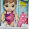 Baby Alive Splash'n Snuggle Baby Brown Hair Doll for Water Play