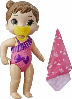 Baby Alive Splash'n Snuggle Baby Brown Hair Doll for Water Play