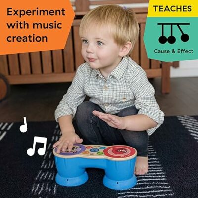Baby Einstein Upbeat Tunes Magic Touch Wooden Drum​ Musical Toy
