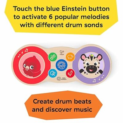 Baby Einstein Upbeat Tunes Magic Touch Wooden Drum​ Musical Toy