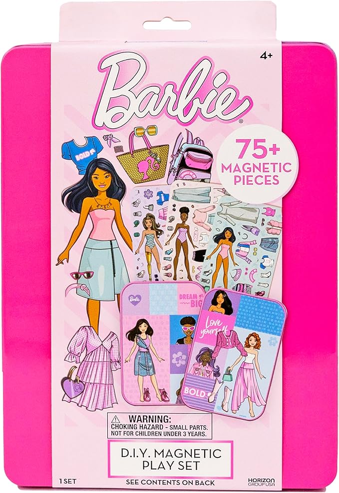 Barbie D.I.Y. Magnetic Play Set 75 Pieces 3 Magnetic Dolls Crafts for Kids