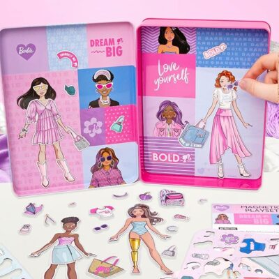 Barbie D.I.Y. Magnetic Play Set 75 Pieces 3 Magnetic Dolls Crafts for Kids