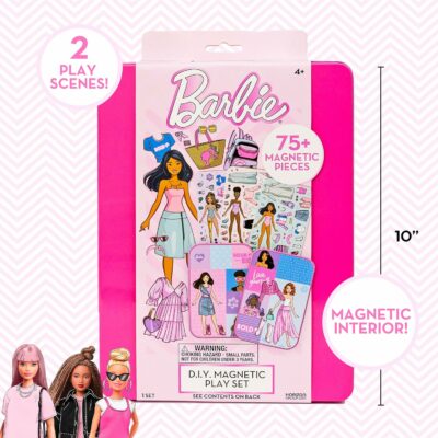 Barbie D.I.Y. Magnetic Play Set 75 Pieces 3 Magnetic Dolls Crafts for Kids
