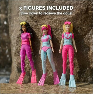 Barbie Dive Characters 3 Pack Swimming Pool Accessories & Kids Pool Toys