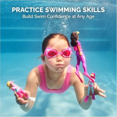 Barbie Dive Characters 3 Pack Swimming Pool Accessories & Kids Pool Toys