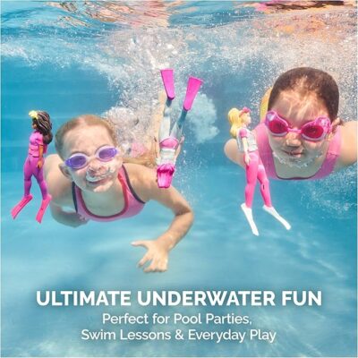 Barbie Dive Characters 3 Pack Swimming Pool Accessories & Kids Pool Toys
