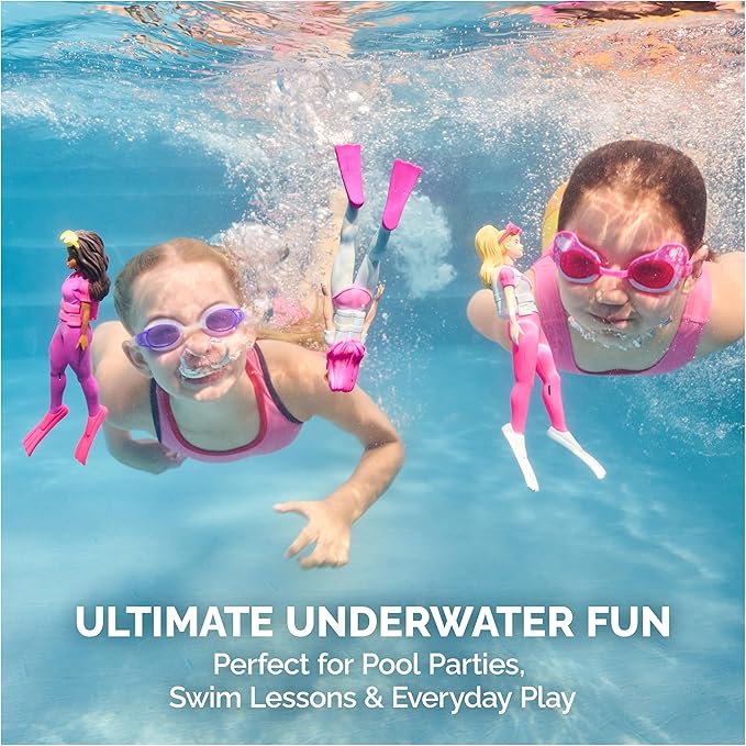 Barbie Dive Characters 3 Pack Swimming Pool Accessories & Kids Pool Toys Barbie Dive Characters 3 Pack Swimming Pool Accessories & Kids Pool Toys