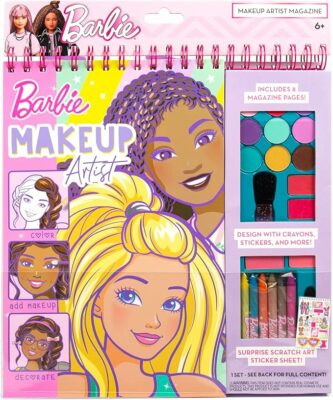 Barbie Magazine Create Hair & Makeup Looks with 130+ Stencils Pretend Make Up