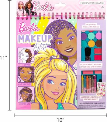 Barbie Magazine Create Hair & Makeup Looks with 130+ Stencils Pretend Make Up