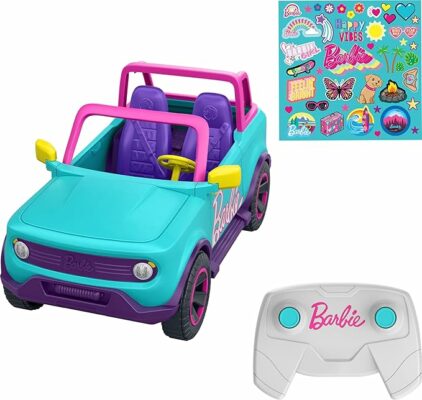 Barbie RC SUV & Stickers Can Hold & Store 2 Barbie Dolls & Accessories