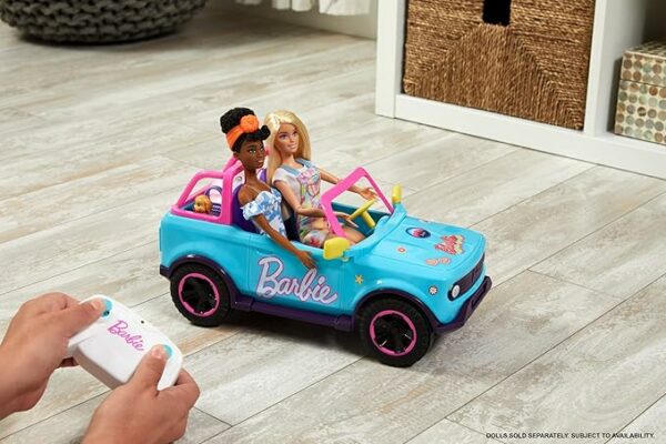 Barbie RC SUV & Stickers Can Hold & Store 2 Barbie Dolls & Accessories