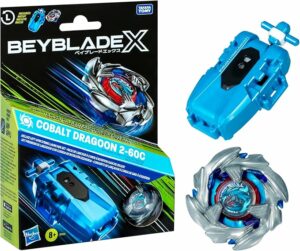 Beyblade X Cobalt Dragoon 2-60C Deluxe Left-Spin String Launcher Set